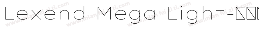 Lexend Mega Light字体转换